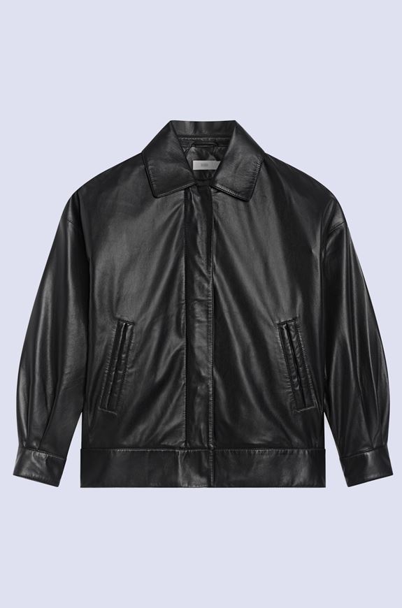 Image sur leather bomber