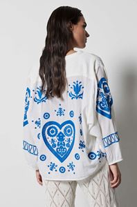 Picture of Namka Embroidered Long Sleeve Blouse