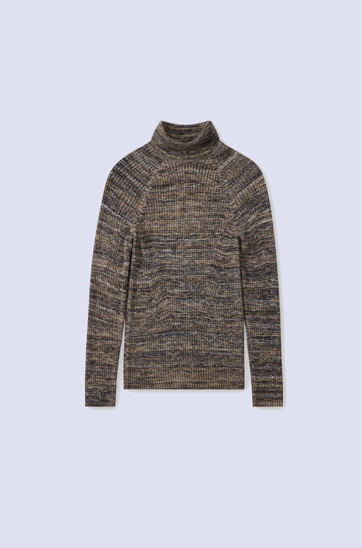 Reversible Drape Side Ribbed Turtleneck main image 1