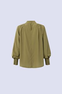 Image sur Top with Nigh Neck Long Puffed Sleeves