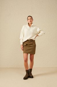 Picture of Sweater with Turtleneck with Zip and Long Sleeves