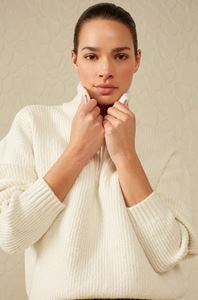 Picture of Sweater with Turtleneck with Zip and Long Sleeves