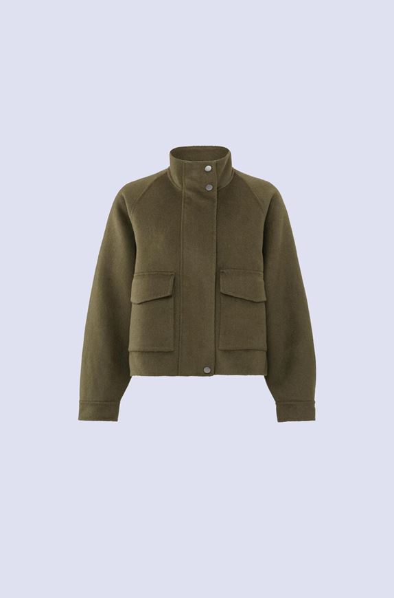 Yaya - Soft Jacket with Long Sleeves and Pockets in Wool Mix