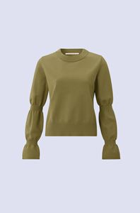 Image sur Pull à col rond et manches longues doublement bouffantes