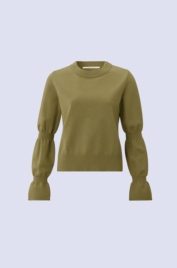 Image sur Pull à col rond et manches longues doublement bouffantes