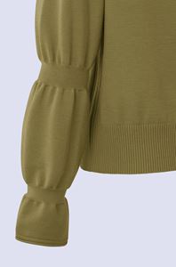 Image sur Pull à col rond et manches longues doublement bouffantes