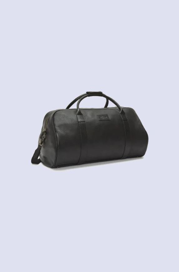 Image sur Hawkesbury Holdall - Cuir pleine fleur noir