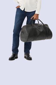 Image sur Hawkesbury Holdall - Cuir pleine fleur noir
