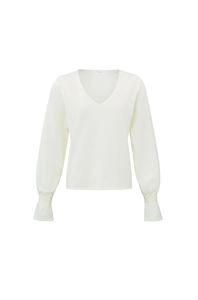 Image sur Sweater with V-neck and long trumpet sleeves