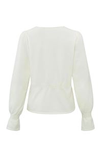 Image sur Sweater with V-neck and long trumpet sleeves