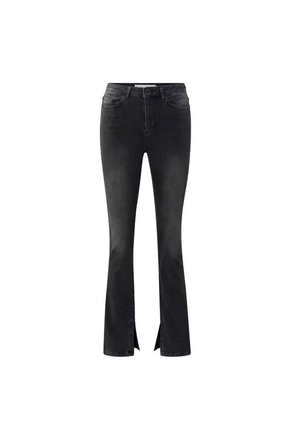 Picture of High Waist Flared Denim with Pockets and Slit 34 inch